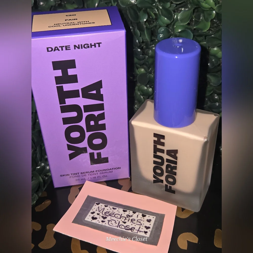 YOUTHFORIA Date Night Skin Tint Serum Foundation • SHADE 120 • NIB